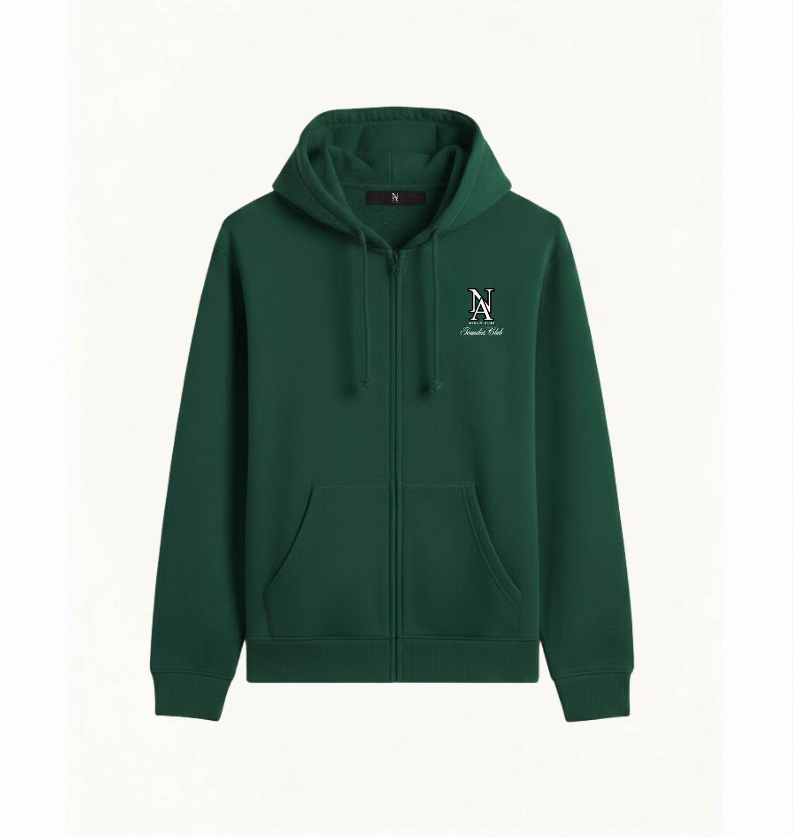 „Forest Green Hoodie mit NA Monogramm von Niklo Auri.“