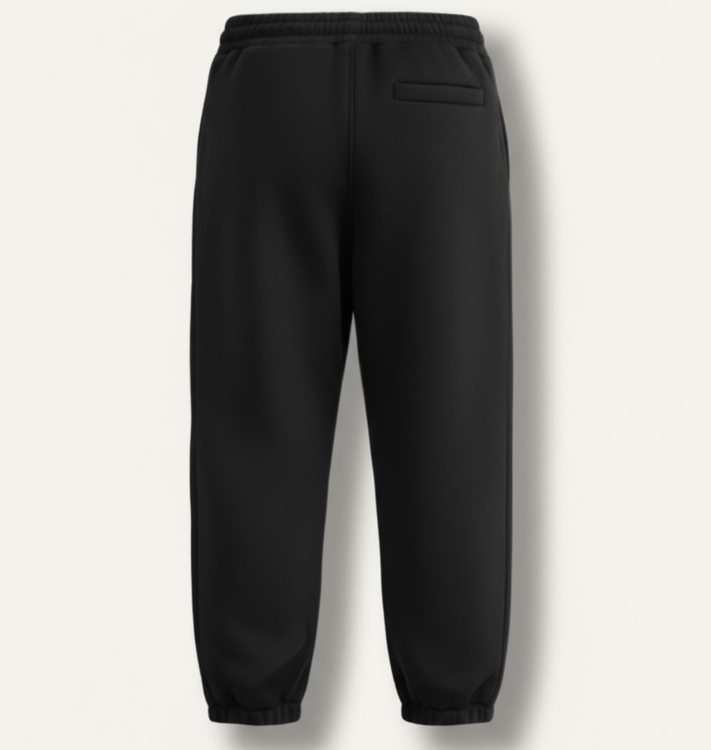 „Concrete Roots / Global Vision Seitenprint auf schwarzer Jogginghose.“