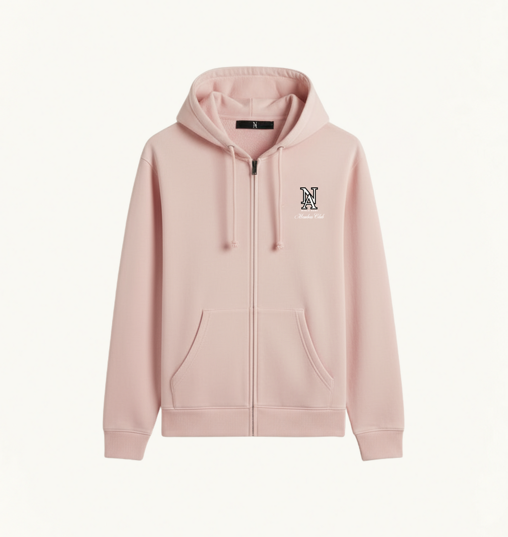 „Blush Rose Hoodie mit NA Monogramm – Niklo Auri.“